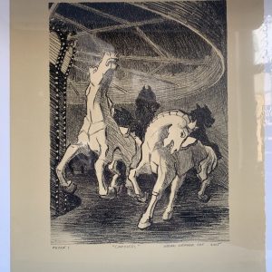 Helen Werner Cox Original Carousel Drawing